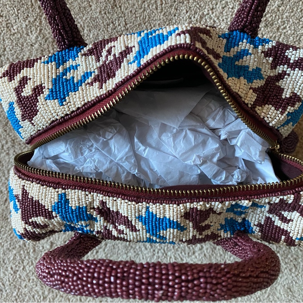 NEW! Anthropology beaded satchel/purse - Picture 6 of 10